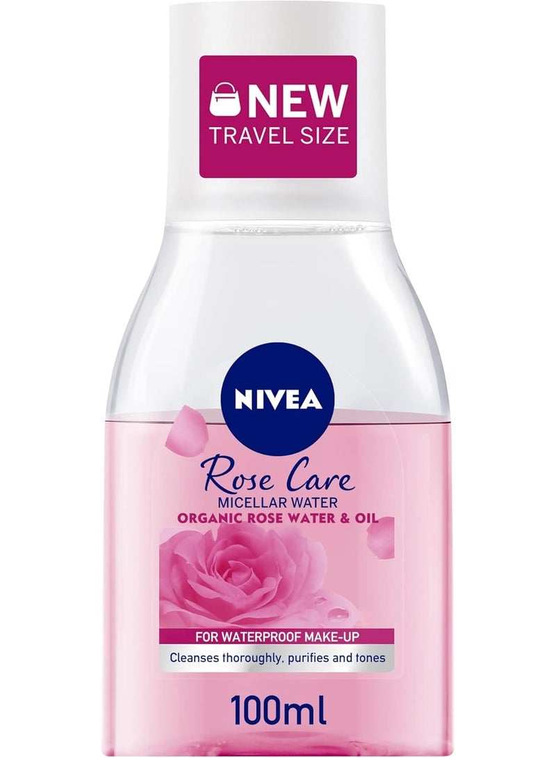 نيفيا مزيل مكياج الوجه المائي، بتركيبة ثنائية الطور مع ماء الورد العضوي، 100 مل - Image 1